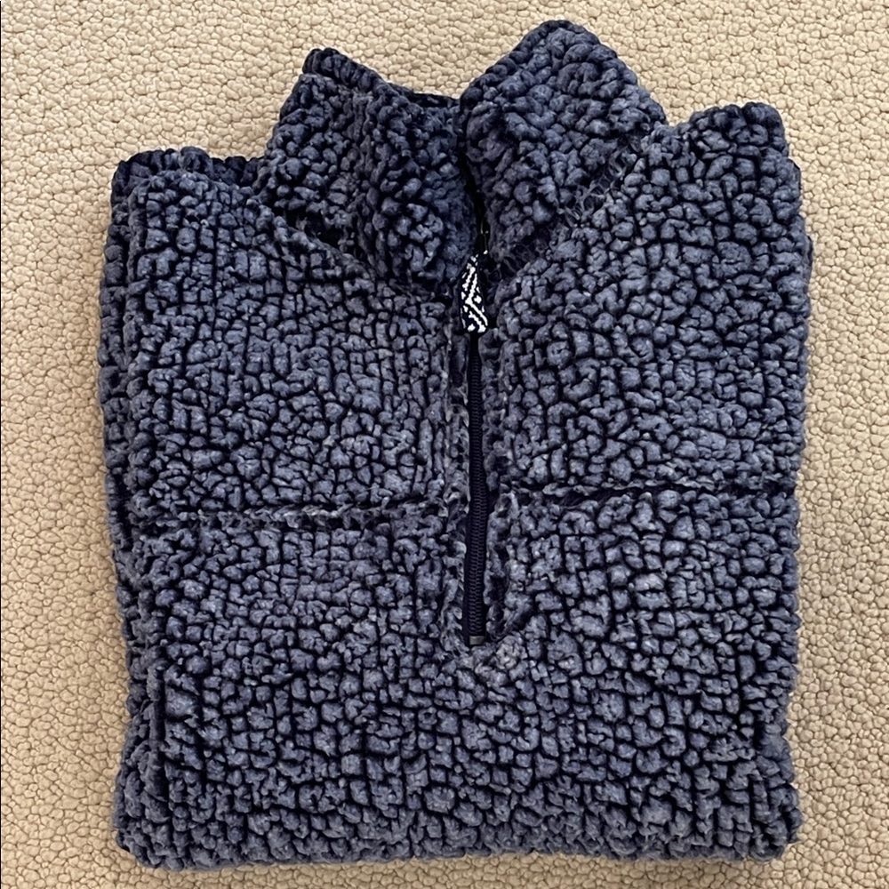 Boxercraft Men's Navy Sherpa Zip-Up Sweater
